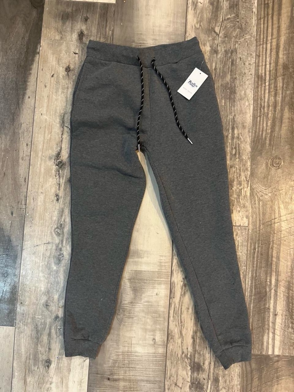 BenBens Men Fleece Joggers Sweatpants Charcoal Gray Size Medium NWT